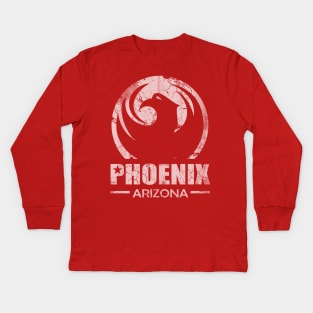 Retro Phoenix Arizona Vintage Fade Flag Kids Long Sleeve T-Shirt